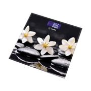 Весы напольные "Цветы на чёрном" 30х30 см макс.вес 180кг 962-012