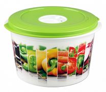 Емкость для холодильника и микроволновой печи 2л с декором БЫТПЛАСТ - С11182