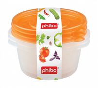 Комплект контейнеров для холодильника и СВЧ "Арт-декор" 0,44л 3 шт. БЫТПЛАСТ - С11540