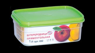 Бутербродница прямоугольная 1л ЭЛЬФПЛАСТ - ЭЛФ092