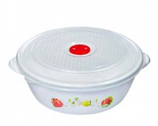 Контейнер для СВЧ 1л с крышкой и клапаном с рисунком ЭЛЬФПЛАСТ - ЭЛФ308