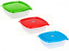 Контейнер пищевой квадратный "Лайт" 0,9л ЭЛЬФПЛАСТ - ЭЛФ187