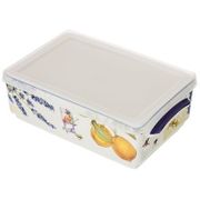 БЛЮДО КВАДРАТНОЕ С РУЧКАМИ И КРЫШКОЙ "ПРОВАНС ЛИМОНЫ" 20,5*12 СМ - 104-579