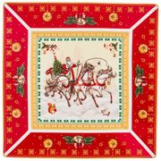 БЛЮДО LEFARD "С НОВЫМ ГОДОМ!" ТРОЙКА 22Х22 СМ  КВАДРАТ. КРАСНОЕ (КОР=8ШТ.) 85-1645