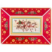 БЛЮДО LEFARD "С НОВЫМ ГОДОМ!" ТРОЙКА 23Х17Х3,5 СМ ПРЯМОУГ. КРАСНОЕ (КОР=18ШТ.) 85-1649