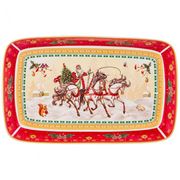 БЛЮДО LEFARD "С НОВЫМ ГОДОМ!" ТРОЙКА 30Х19Х4 СМ ПРЯМОУГ. КРАСНОЕ (КОР=10ШТ.) 85-1646