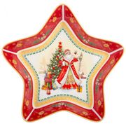 БЛЮДО-ЗВЕЗДА LEFARD "С НОВЫМ ГОДОМ!" ДЕД МОРОЗ 28Х28Х5 СМ КРАСНОЕ (КОР=8ШТ.) 85-1634