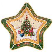 БЛЮДО-ЗВЕЗДА LEFARD "С НОВЫМ ГОДОМ!" ЕЛКА 17,5Х3,5 СМ ЗЕЛЕНОЕ (КОР=36ШТ.) 85-1610
