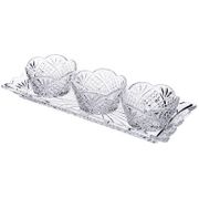 НАБОР ИЗ 3-Х РОЗЕТОК 13*13*6 СМ. НА ПОСТАВКЕ 43*17*3 СМ. КОЛЛЕКЦИЯ "MUZA" (КОР=4НАБ.) 355-274