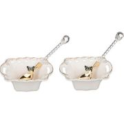 НАБОР РОЗЕТОК С ЛОЖКАМИ НА 2 ПЕРСОНЫ 4 ПР. 7*6*3 СМ. (КОР=48НАБОР.)  163300