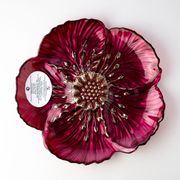 Тарелка плоская 21см ФЛОРА красная (в подарочной упаковке)342721/1