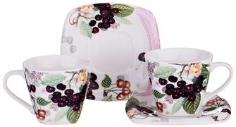 КОФЕЙНЫЙ НАБОР НА 2 ПЕРСОНЫ 4ПР. 90 МЛ (КОР=24НАБОР.) 165-406