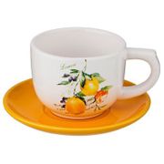 ЧАШКА С БЛЮДЦЕМ "ИТАЛЬЯНСКИЕ ЛИМОНЫ" 210 МЛ. (КОР=36 ШТ.) 230-274