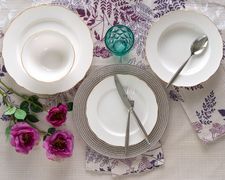 Сервиз 24 предмета (6 подставочных + 6 суповых + 6 пиалок + 6 блюдец) "Илай" BNILY24Y2520