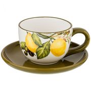 чайный набор на 1 персону лемон три 15*15 см. высота=7 см. / 220 мл. (кор=36наб.)
