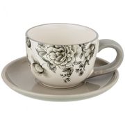 чайный набор на 1 персону пурпур 15*15 см. высота=7 см. / 220 мл. (кор=36наб.)