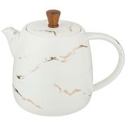 чайник заварочный коллекция золотой мрамор цвет: white 850 ml