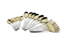 Набор столовых приборов "Лира" 18 предметов, частичное покрытие, в картонной упаковке НЫТВА - М14/34 кк чп