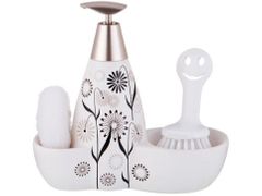 КОМПЛЕКТ:ДОЗАТОР ДЛЯ МОЮЩЕГО СРЕДСТВА 500 МЛ.+ГУБКА И ЩЕТКА 20*9*18 СМ. (КОР=12КОМП.) 755-078