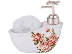 КОМПЛЕКТ:ДОЗАТОР ДЛЯ МОЮЩЕГО СРЕДСТВА+ГУБКА 15*7*15 СМ.300 МЛ. (КОР=36КОМП.) 755-198