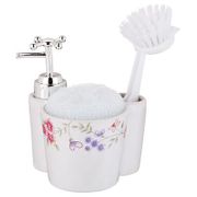 КОМПЛЕКТ:ДОЗАТОР ДЛЯ МОЮЩЕГО СРЕДСТВА+ГУБКА 13*11*10 СМ. 350 МЛ. (КОР=24КОМП.) 755-192