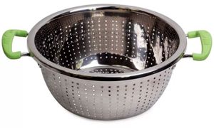 Дуршлаг Ø26см с двумя силиконовыми ручками из нержавеющей стали 4359
