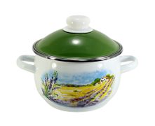Кастрюля шар, 2л, белосн., Лавандовое поле, 6RH161M