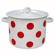 Кастрюля цилиндрическая 3.5 л Красный горох, с петлёйС1612*79