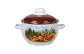 Кастрюля шар, 2л, белосн., Альпы, 6RH161M