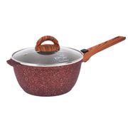 Ковш 2,2л со съемной ручкой, стекл. крышкой, АП линия "Granit Ultra" (red) кга0225а