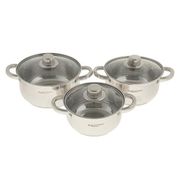 Набор из 3 кастрюль "Гретта" КАТУНЬ (2,2л+3,2л.+4,2л) в упаковке - КТ-04-В