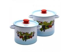 Набор 20 серо-голубой с голубым тонированием "Ягодный чай" СТАЛЬЭМАЛЬ - N20CQ02