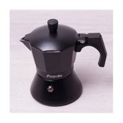 Кофеварка гейзерная 150мл (3 порции) из алюминия с широким индукционным дном (черный мрамор) 2511MR