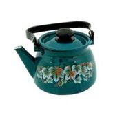 Чайник 2,3л декор бирюзовый с пластмассовой кнопкой СТАЛЬЭМАЛЬ - С2714.3Б