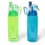 Спортивная бутылка для воды 570мл из пластика (тритан) зелёный, голубой 2301