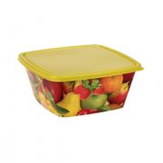 Ёмкость для СВЧ "Фруктовое ассорти" квадратная 0,8л(уп32) Альтернатива М3636