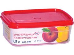 Бутербродница прямоугольная 0,5л ЭЛЬФПЛАСТ - ЭЛФ091