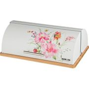 ХЛЕБНИЦА ДЕРЕВЯННАЯ С МЕТАЛЛИЧЕСКОЙ КРЫШКОЙ 38*27*14 СМ. (КОР=4ШТ.) 938-042