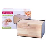 Хлебница 35.5*21.5*19.5см (бамбук, нержавеющая сталь) 1117