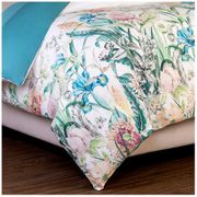 Пододеяльник 2-х сп эдем 175х215  см хлопок 100%, белый+бирюза, сатин