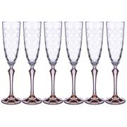 Набор бокалов для шампанского elisabeth grey smoke из 6 шт. 200 мл.  высота=25,5 см. (кор=8набор.)