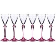 Набор рюмок для ликера elisabeth purple smoke из 6 шт. 70 мл. высота=18,5 см. (кор=8набор.)