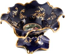 Конфетница кобальт влюбленная пара диаметр=20 см высота=12 см (кор=12шт.)