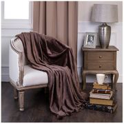 Плед с помпонами горький шоколад 200*220 см. (кор=12шт.)