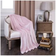 Плед с помпонами розовая мечта 150*200 см. (кор=12шт.)