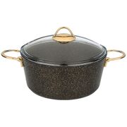 Кастрюля - сотейник agness со стекл. крышкой и антипригар. покрытием, серия granite, 20х10см, 2,5л