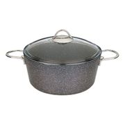 Кастрюля - сотейник agness со стекл. крышкой и антипригар. покрытием, серия granite, 24х11см, 4,1л