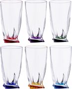 Набор стаканов для сока из 6 шт. квадро декорейшн 72r93 350 мл. высота=15 см. 