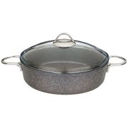 Сотейник agness со стекл. крышкой и антипригар.мраморным покрытием, серия granite, 26х7,4см, 3,4л