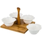 менажница 21*21*5 см на подставке (кор=16шт.)